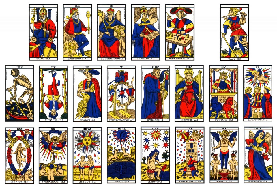 L'ancien Tarot de Marseille, cartes de divination.